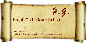 Hajósi Gabriella névjegykártya