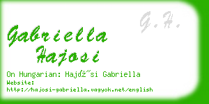 gabriella hajosi business card